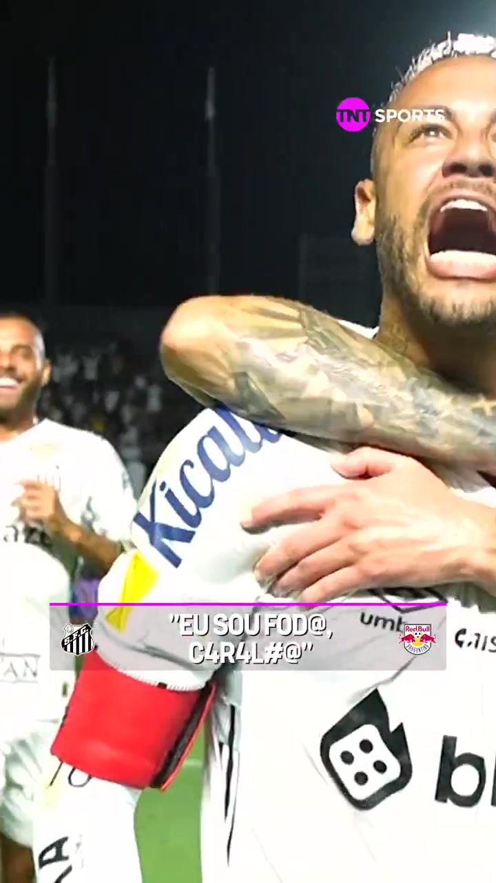 TNT:内马尔任意球破门,庆祝时对着镜头怒吼‘我真棒’